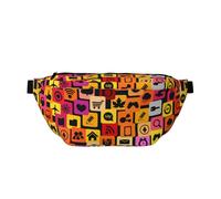Social Media Icons Sports Waist Bag, Crossbody Bags Fanny Pack Suitable for Running, Fitness and Outdoor Activities
