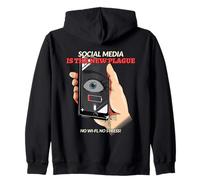 Social Media Is The New Plague (Digital Detox Statement) Zip Hoodie