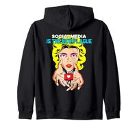 Social Media Is The New Plague (Digital Detox Statement) Zip Hoodie