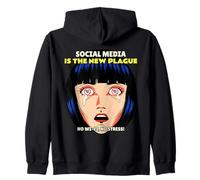 Social Media Is The New Plague (Digital Detox Statement) Zip Hoodie