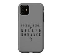 Social Media Killed Romance Anti Romance Humor Goth Case for iPhone 11