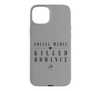 Social Media Killed Romance Anti Romance Humor Goth Case for iPhone 15 Plus