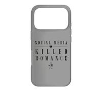 Social Media Killed Romance Anti Romance Humor Goth Case for iPhone 17 Pro