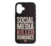 Social Media Killed Romance Book Lover Reading Humor Case for iPhone 16