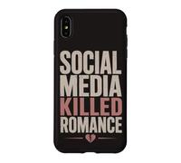 Social Media Killed Romance Book Lover Reading Humor Case for iPhone XS Max