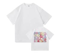 Social Media Killed Romance T-Shirt Fashion Men Women Funny Letter Print T-Shirt Unisex Vintage Couple Cotton Pullover