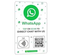 Social Review Tap Code NFC Card with WhatsApp QR