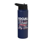 Social School Work is My Jam - School Social Worker Stainless Steel Insulated Water Bottle