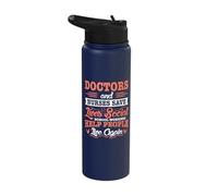 Social School Workers Help People Live Again Stainless Steel Insulated Water Bottle