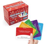 Social Skills Cards for Kids & Teens - 100 Social Emotional Conversation Cards for Elementary & Middle School