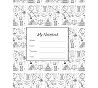 Social Studies Class Notebook: Black and White Wide Rule Composition Style: Designed for Lessons, Assignments, Practice Problems & Daily Use