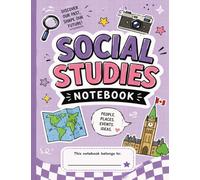Social Studies Notebook- Wide ruled 120 Page Lined Notebook for History, Geography, Civics, Culture and School Assignments