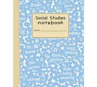 Social Studies Notebook: Wide Ruled | 7.5 x 9.25 | 120 Pages | Blue Marble Edition | Chalk Dust & Bubblegum Soles™