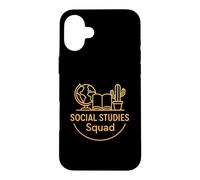 Social Studies Squad Academic Outline Case for iPhone 16 Plus
