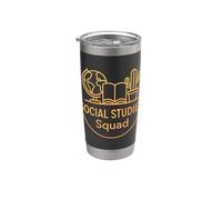 Social Studies Squad Academic Outline Stainless Steel Insulated Tumbler
