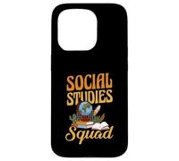 Social Studies Squad Funny Teacher Team Back To School Case for iPhone 15 Pro