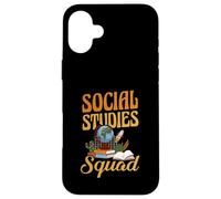 Social Studies Squad Funny Teacher Team Back To School Case for iPhone 16 Plus