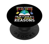 Social Studies Squad Reasons Social Studies Teacher PopSockets Adhesive PopGrip