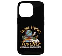 Social Studies Teacher AKA Chaos Coordinator Funny Quote Case for iPhone 13 Pro