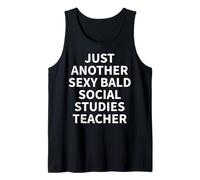 Social Studies Teacher Apparel | Funny Bald Teachers Design Tank Top