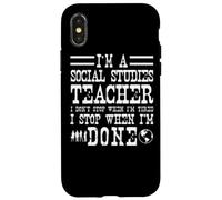 Social Studies Teacher Apparel - Funny Cute Teachers Design Case for iPhone X/XS