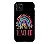 Social Studies Teacher Bohemian Rainbow Wholesome Aesthetic Case for iPhone 11 Pro Max