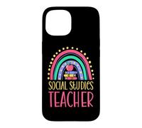 Social Studies Teacher Bohemian Rainbow Wholesome Aesthetic Case for iPhone 15