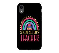 Social Studies Teacher Bohemian Rainbow Wholesome Aesthetic Case for iPhone XR