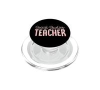 Social Studies Teacher Colorful Leopard Print Pattern Style PopSockets PopGrip for MagSafe