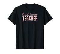Social Studies Teacher Colorful Leopard Print Pattern Style Value Graphic T-Shirt