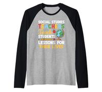 Social Studies Teacher Lessons Social Studies Teacher Raglan Baseball Tee