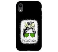 Social Studies Teacher Messy Bun St. Patrick’s Day Case for iPhone XR