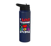 Social Studies Teacher Professor School Educator Worker Stainless Steel Insulated Water Bottle