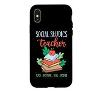 Social Studies Teacher Teach Motivate Love Inspire School Case for iPhone X/XS