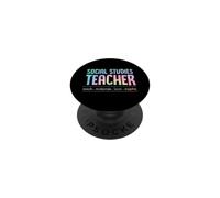 Social Studies Teacher Teach Motivate Love Inspire Teaching PopSockets Adhesive PopGrip