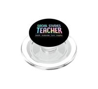 Social Studies Teacher Teach Motivate Love Inspire Teaching PopSockets PopGrip for MagSafe