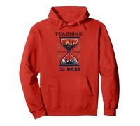 Social Studies Teacher: Teaching The Past For The Future Pullover Hoodie, Adult Unisex, Red, L