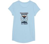 Social Studies Teacher: Teaching The Past for The Future T-Shirt, Girls, Baby Blue, Medium