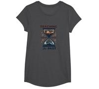 Social Studies Teacher: Teaching The Past for The Future T-Shirt, Girls, Dark Heather Grey, Medium