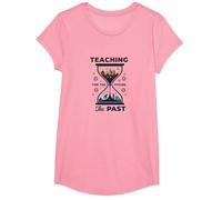 Social Studies Teacher: Teaching The Past for The Future T-Shirt, Girls, Pink, Medium