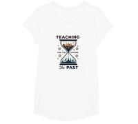 Social Studies Teacher: Teaching The Past for The Future T-Shirt, Girls, White, Medium