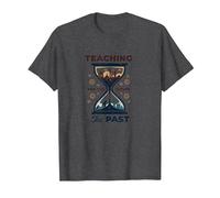 Social Studies Teacher: Teaching The Past for The Future T-Shirt, Men, Dark Heather Grey, 5XL