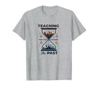 Social Studies Teacher: Teaching The Past for The Future T-Shirt, Men, Heather Grey, 6XL