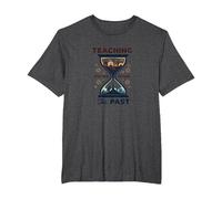 Social Studies Teacher: Teaching The Past for The Future T-Shirt, Men's Big and Tall, Dark Heather Grey, 5X Tall