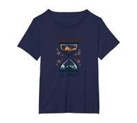 Social Studies Teacher: Teaching The Past for The Future T-Shirt, Women's Plus, Navy, 2X