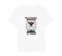 Social Studies Teacher: Teaching The Past for The Future T-Shirt, Women's Plus, White, 6X