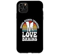 Social Studies Teachers Love Brains Funny Halloween Teacher Case for iPhone 11 Pro Max
