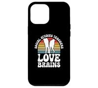 Social Studies Teachers Love Brains Funny Halloween Teacher Case for iPhone 12 Pro Max