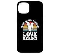 Social Studies Teachers Love Brains Funny Halloween Teacher Case for iPhone 13