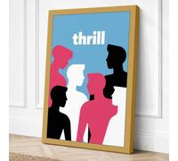 Social Thrill Modern Canvas Wall Art Print 18x12 Inch (46 x 30 cm)
